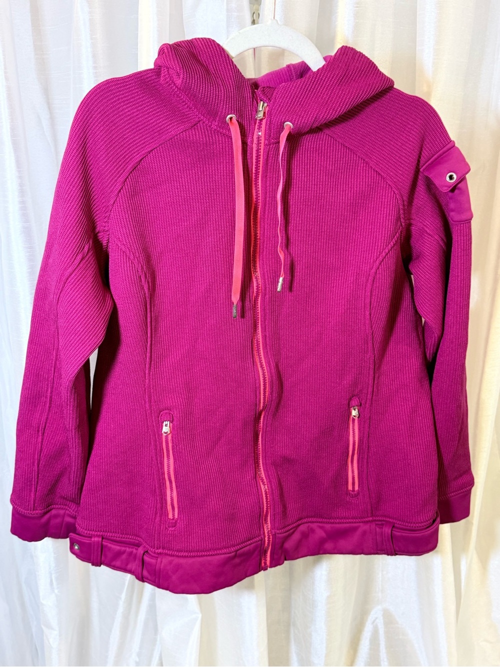 Spyder Girls' Magenta Hooded Zip Jacket